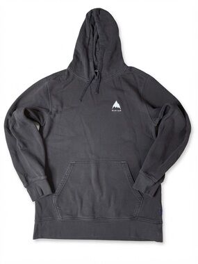 Burton Mountain Logo Pullover Hoodie Charcoal Grey Medium M